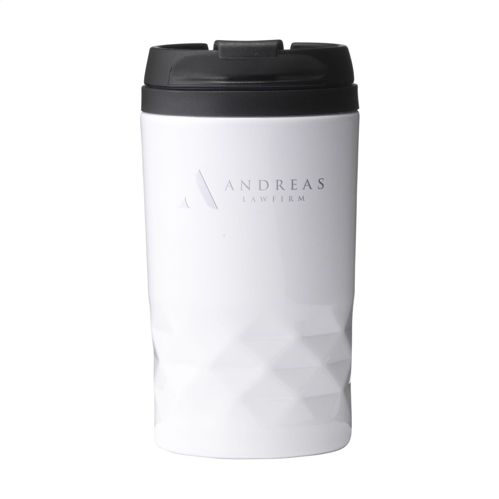 Graphic Mini Mug RCS Recycled Steel 250 ml thermosbeker - Wit