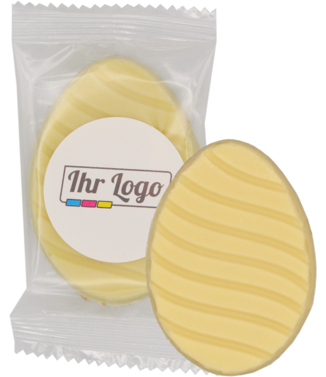Chocolade paasei met sticker
