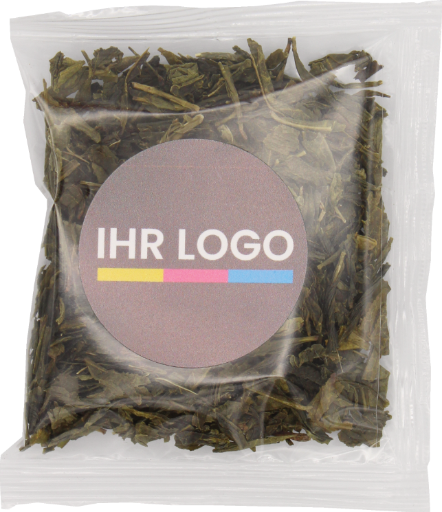 Groene thee met sticker