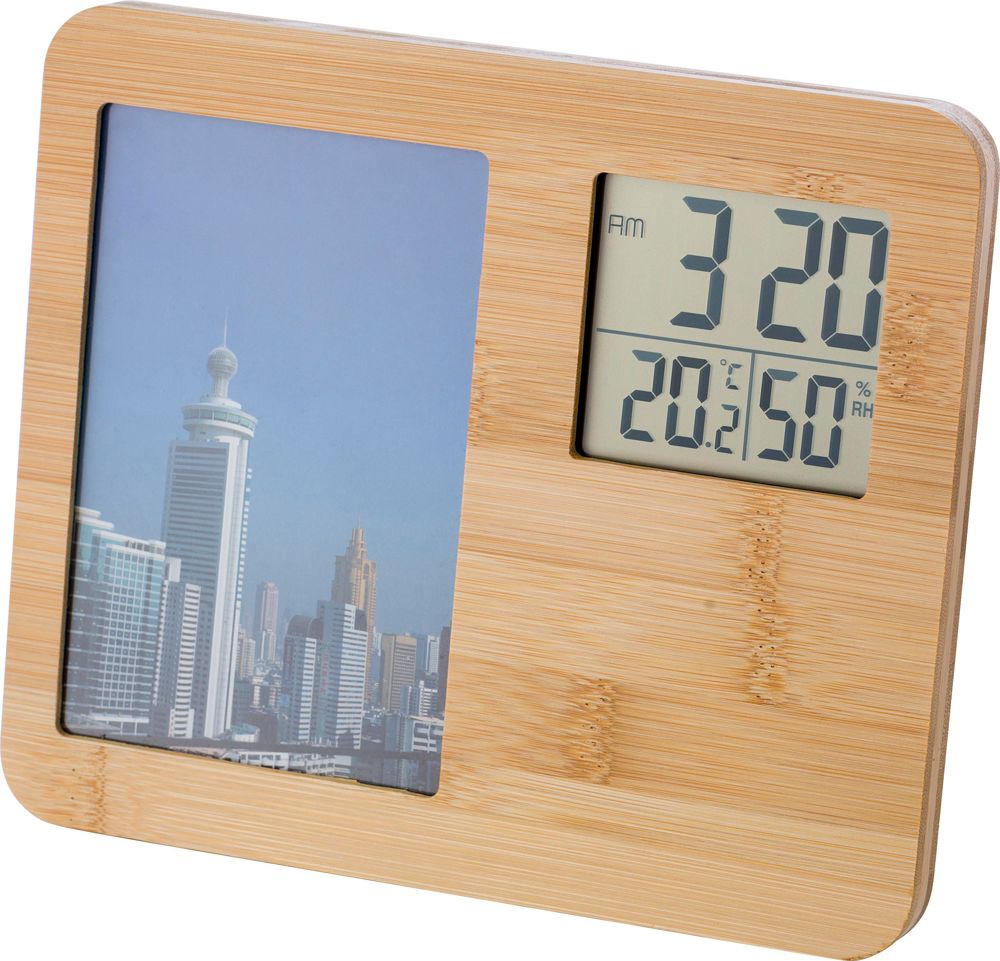 Weerstation Colton | Bamboe | Fotolijst
