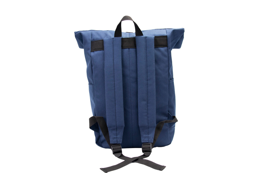 Recycle Bags Basic rolltop backpack, Marine blauw