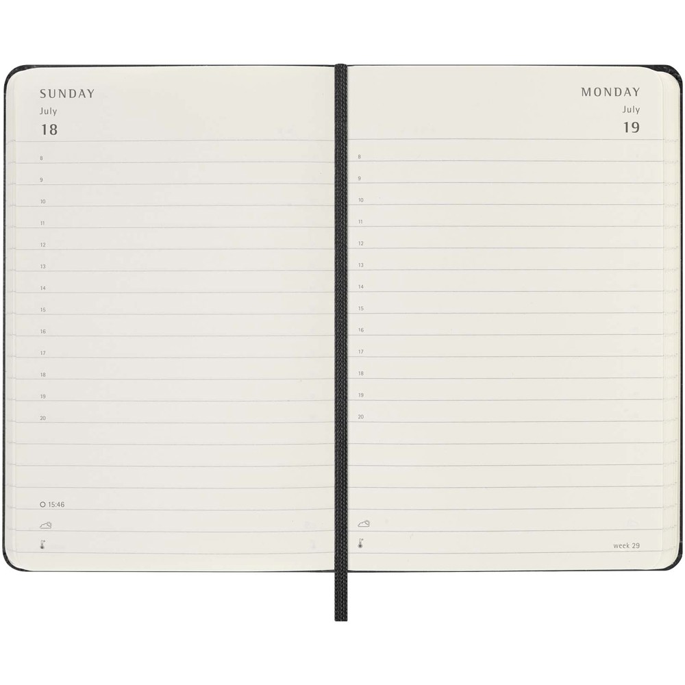 Moleskine hardback pocket dag-agenda voor 12 maanden
