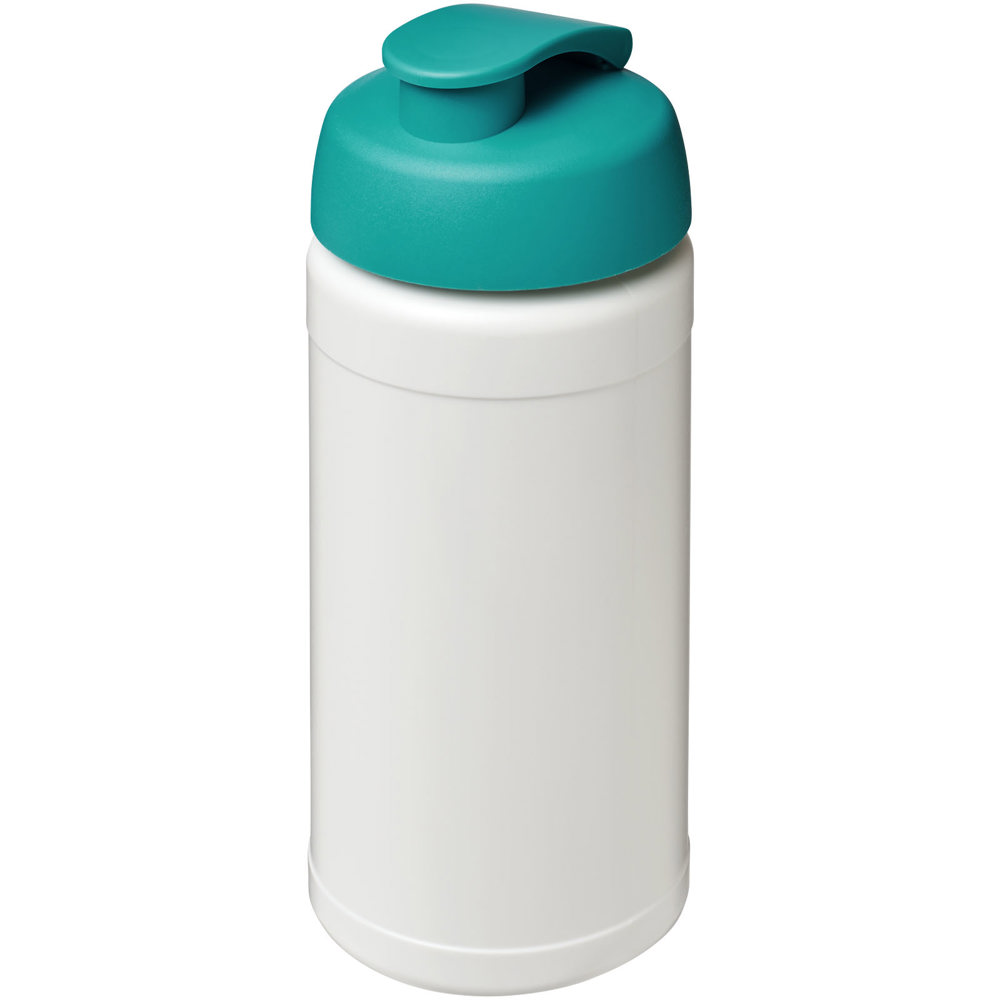 Baseline® Plus 500 ml sportfles met flipcapdeksel - Wit, Aqua