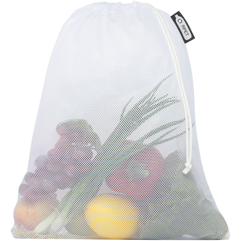 Gerecyclede polyester groente & fruit tas 30x41cm