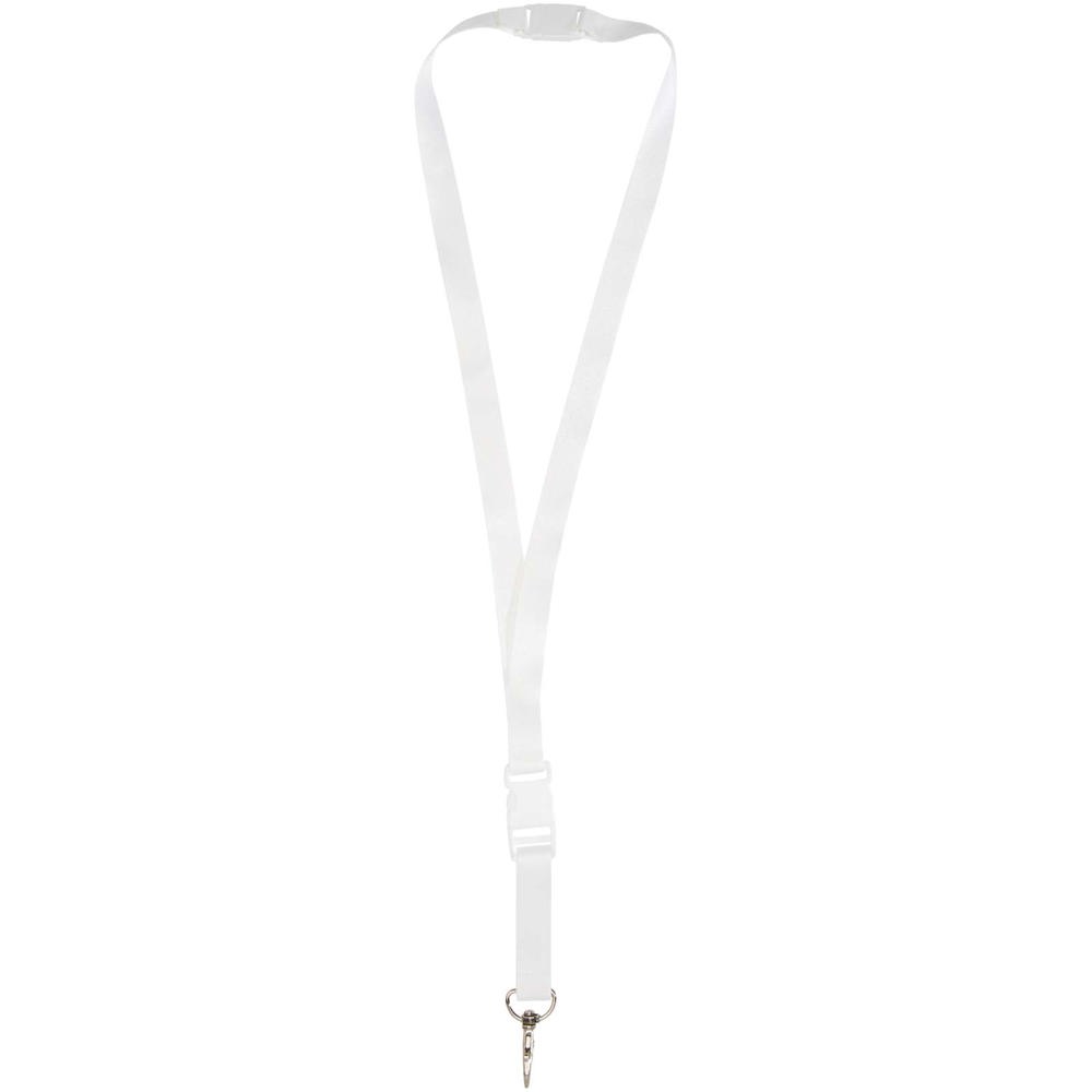 Balta gerecycled PET lanyard met safety breakaway sluiting en gesp
