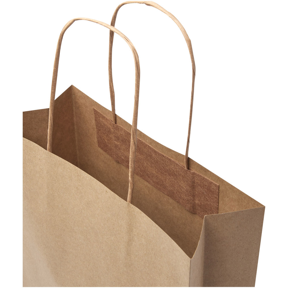 Papieren tas 120 g/m2 gemaakt van kraftpapier met gedraaide handgrepen - 24 x 9 x 32 cm