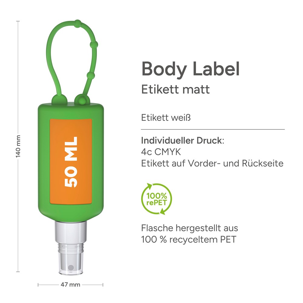 Car Cockpit Cleaner, 50 ml Bumper groen, Body Label (R-PET)