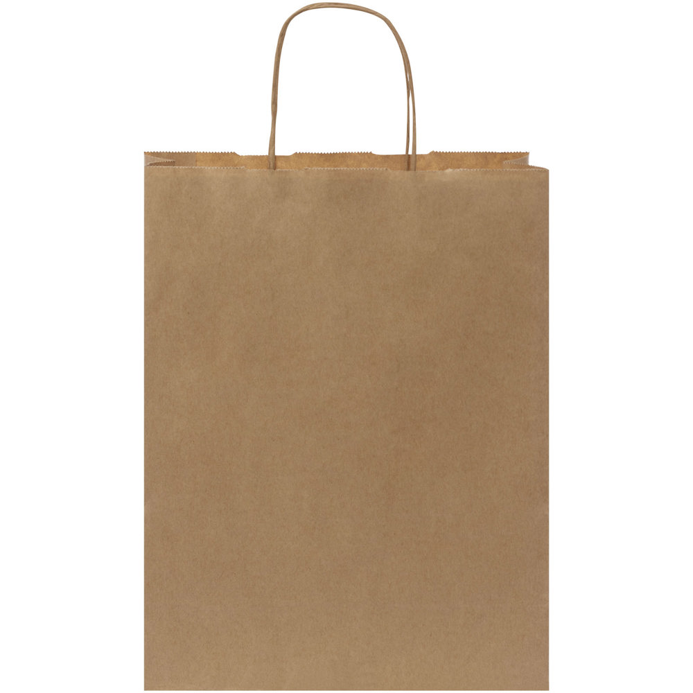 Papieren tas 80 g/m2 gemaakt van kraftpapier met gedraaide handgrepen - 25 x 11 x 32 cm
