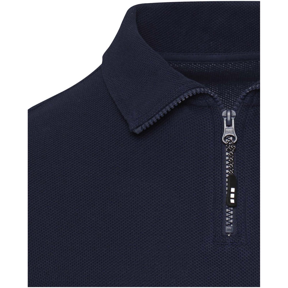 Apollo 245 g/m² uniseks half-zip poloshirt met lange mouwen