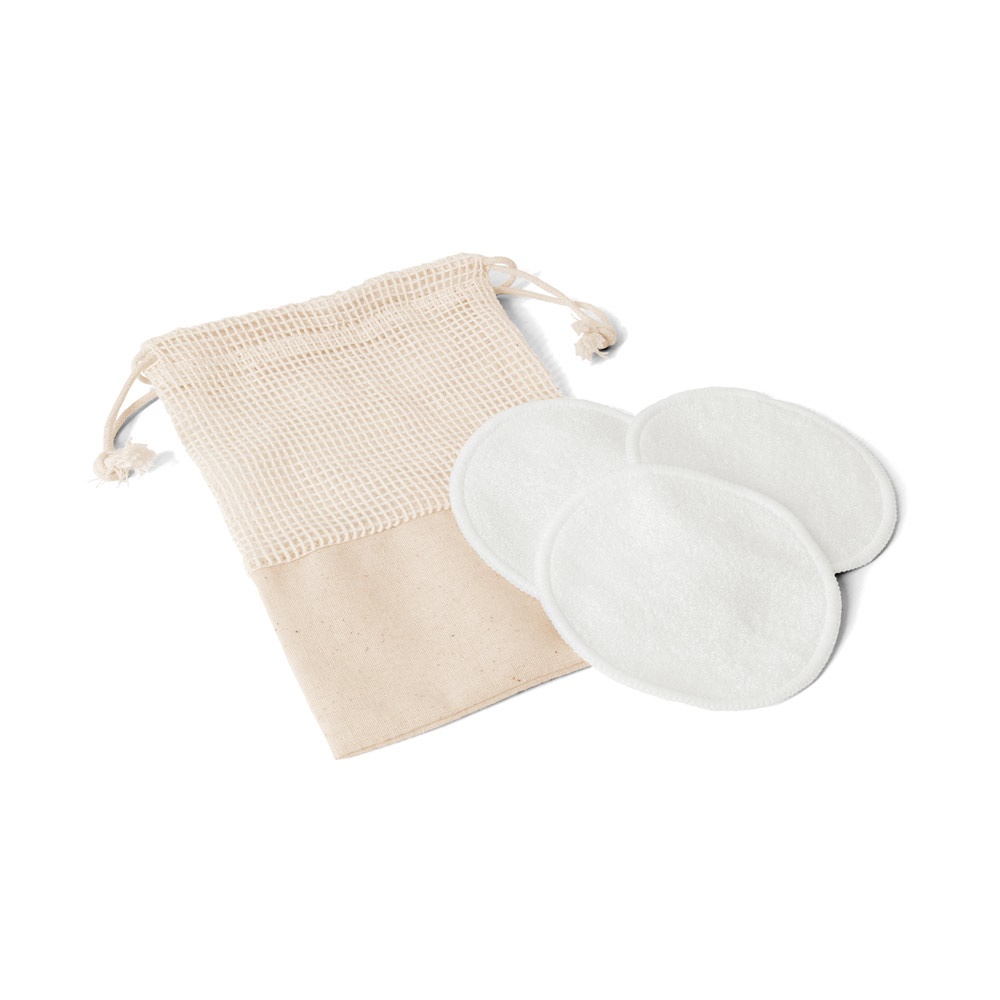 ELISE. Set van 3 wasbare en herbruikbare gezichtsreinigingspads