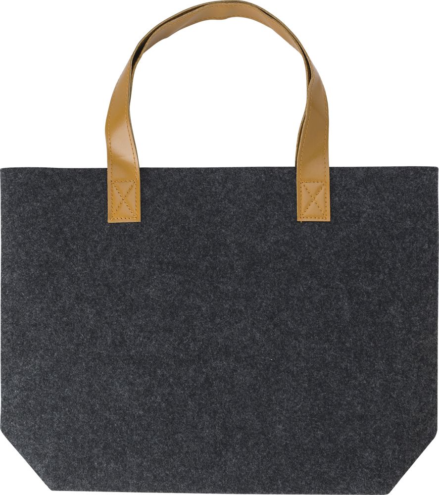 Boodschappentas Hunter | Gerecycled vilt | Lange hengsels - Grijs
