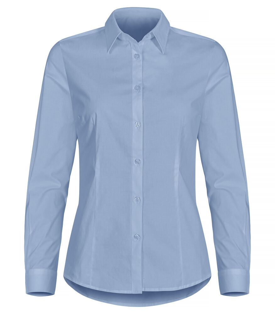 Clique - Stretch Shirt L/S Women - lichtblauw