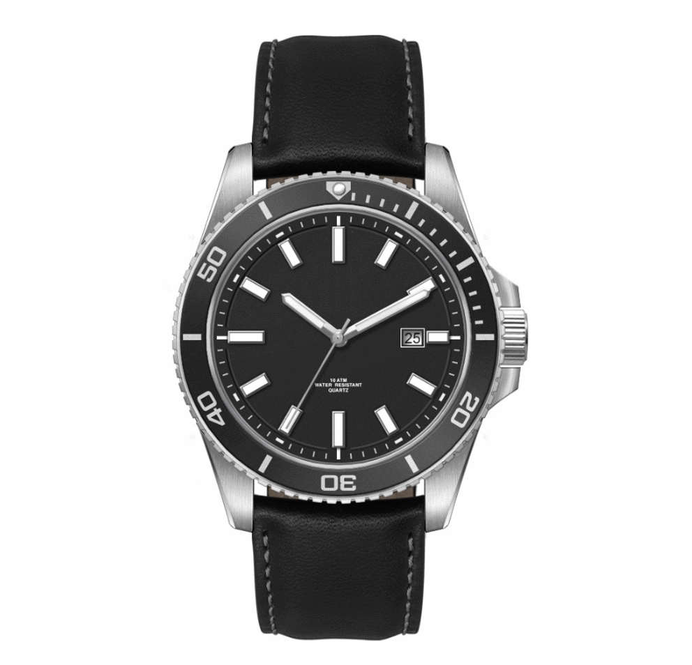Horloge Georgia - Zilver Zwart L