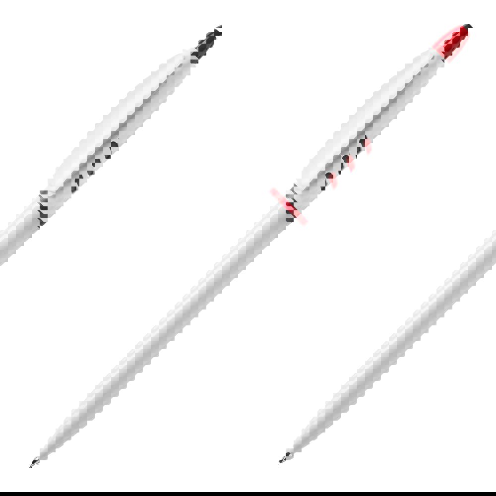 Balpen S30 hardcolour - Wit / Rood