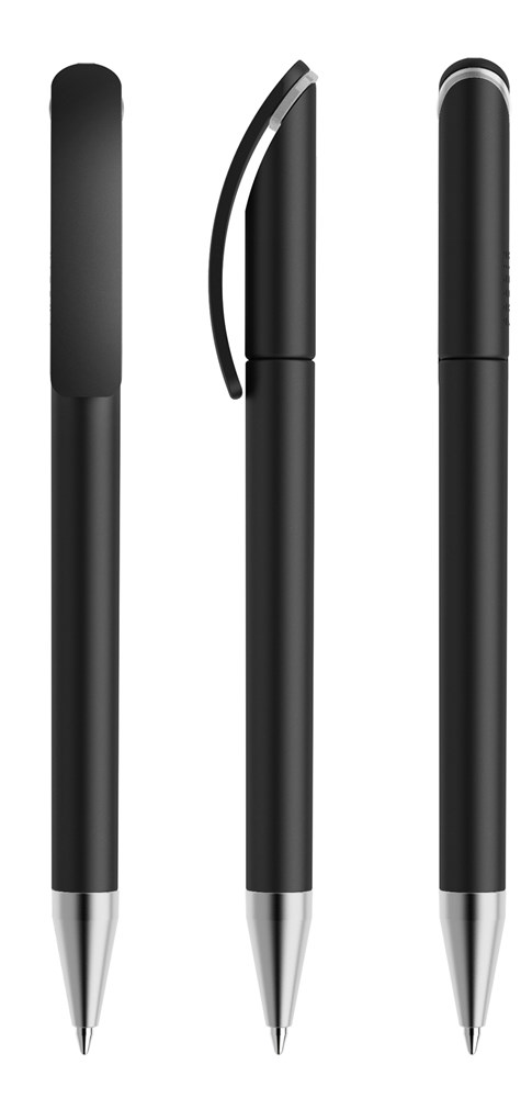Prodir DS3TMS Matt with Satin Metal Nose-Cone - Black matt