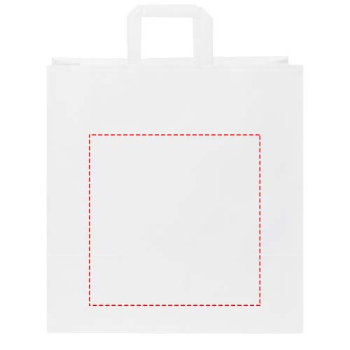 Papieren tas 80-90 g/m2 gemaakt van kraftpapier met platte handgrepen - 34 x 20 x 35 cm