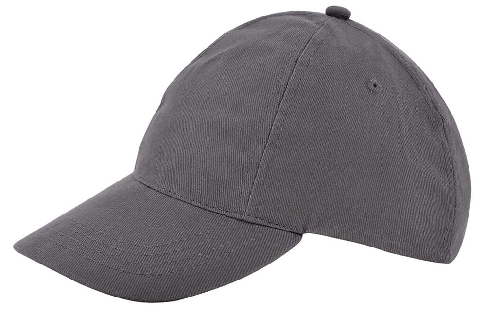 Nilton's Kinder Brushed Promo Cap, 260 g/m² - Donkergrijs (PMS Cool Gray 11c) / Donkergrijs