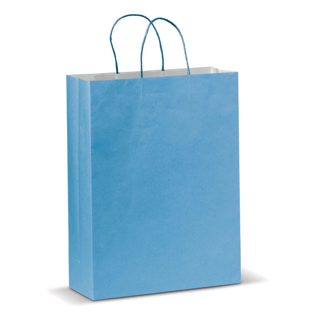 Draagtas papier groot 120g/m² - Lichtblauw
