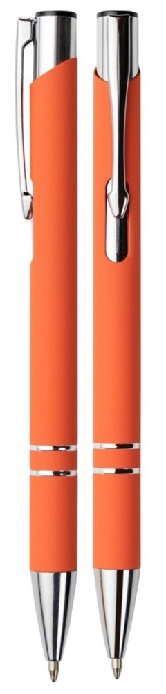 Aluminium balpen Marseille rubberised - Oranje