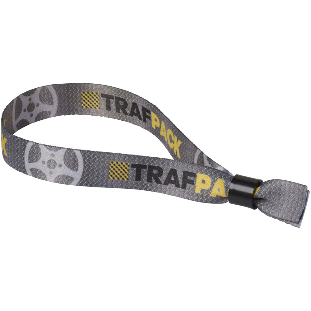 El sublimatie polsband - kunststof sluiting - Zwart