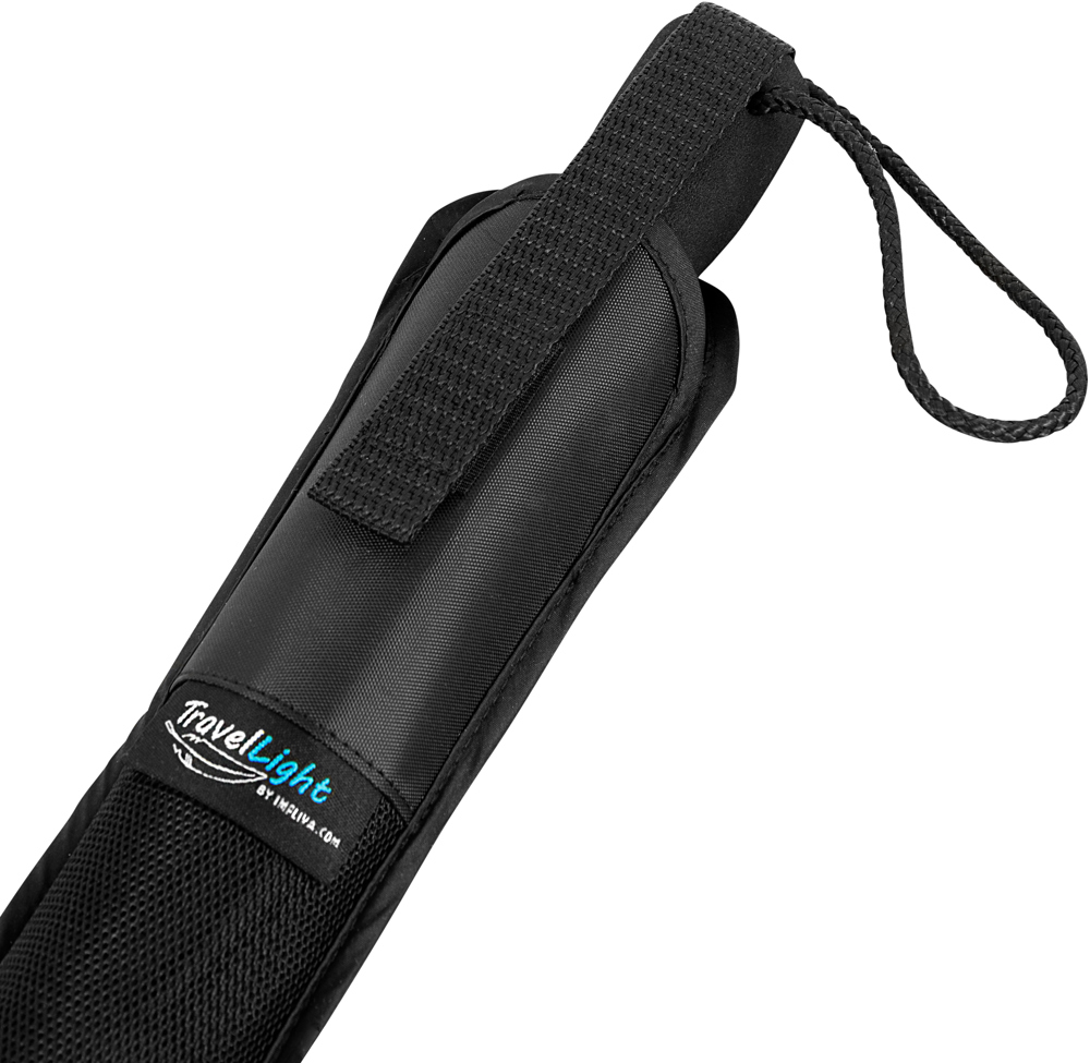 FALCONE - Extreem lichte reisparaplu - Handopening - Windproof - 100 cm - Zwart
