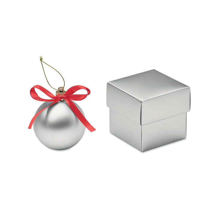 BELLES - Kerstbal geschenkdoos - zilver
