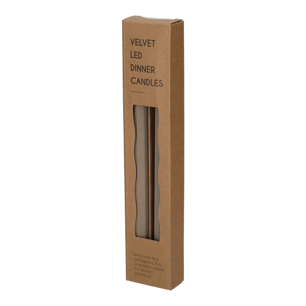 JENS Living LED Dinerkaars Fluweel Taupe /2