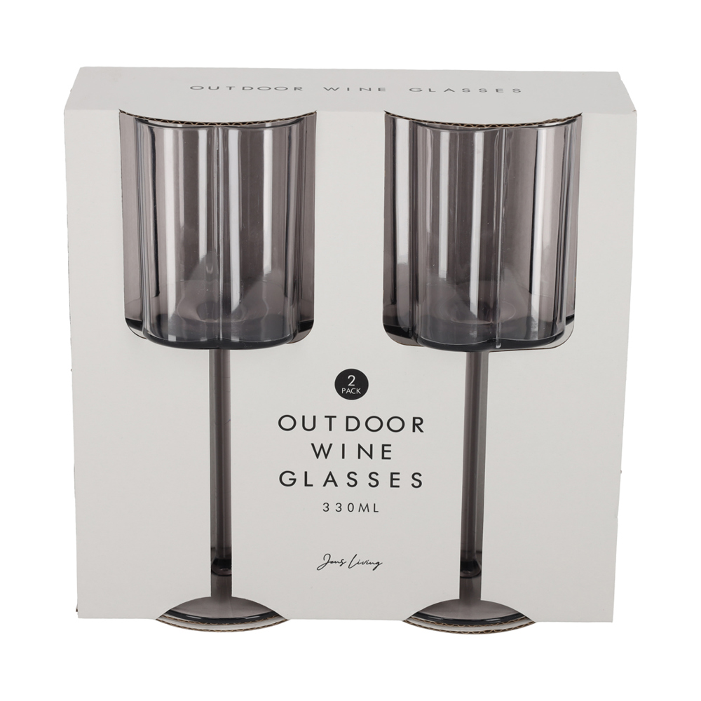 JENS Living Outdoor Wijnglazen Smoke /2