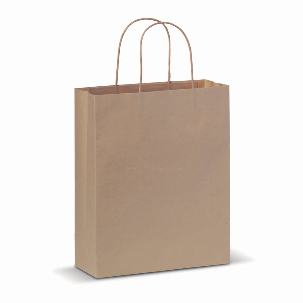 Papieren kraft tas 90g/m² 22x10x31cm - bruin