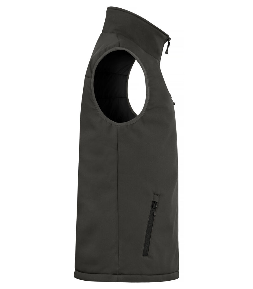 Clique - Padded Softshell Vest Donkergrijs 3XL
