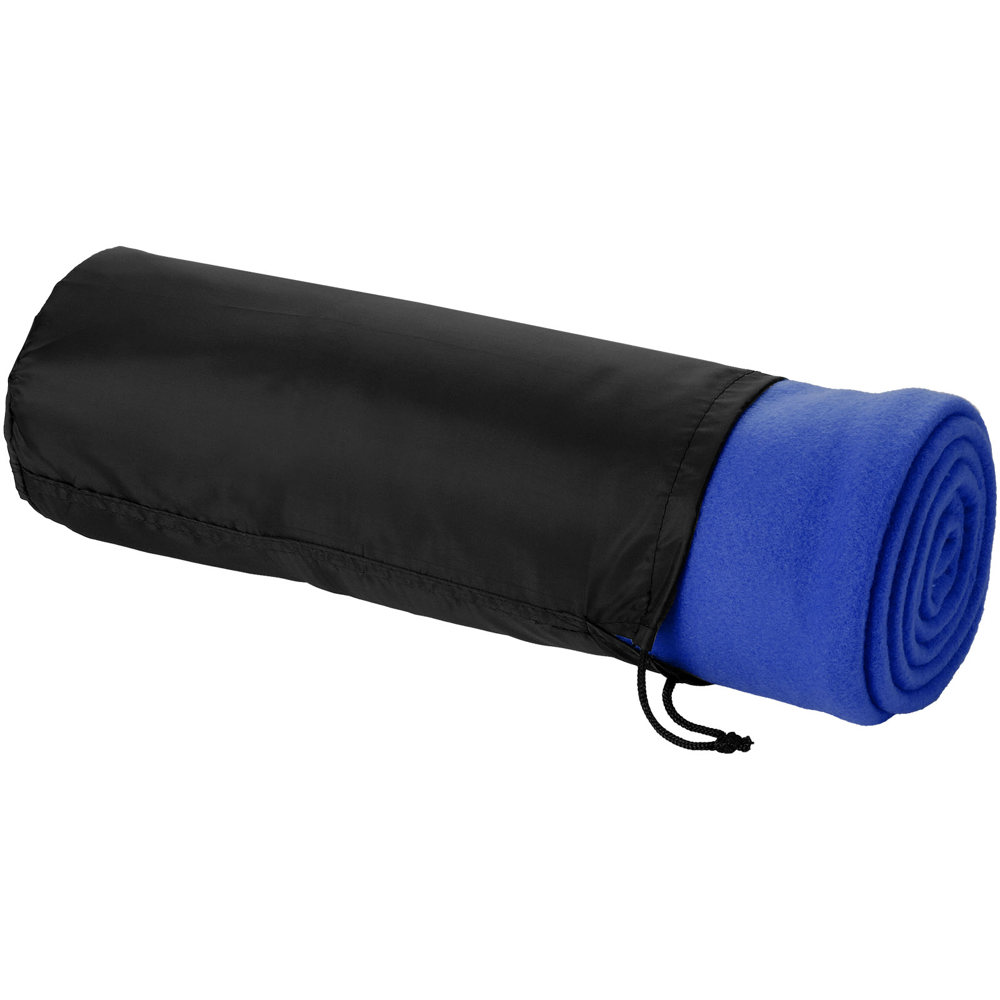 Huggy fleecedeken met hoes 150x120 cm - Koningsblauw