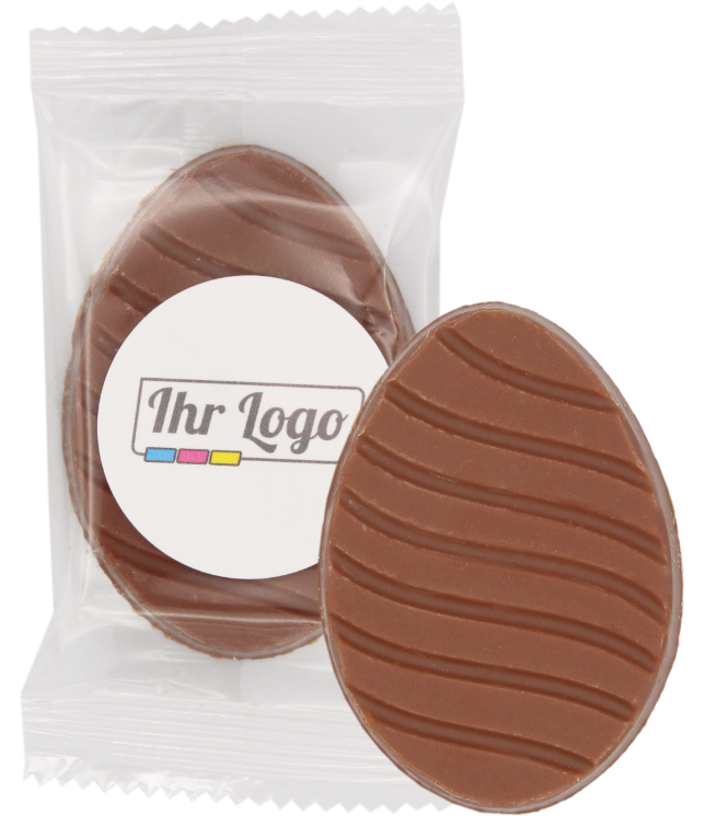 Chocolade paasei met sticker