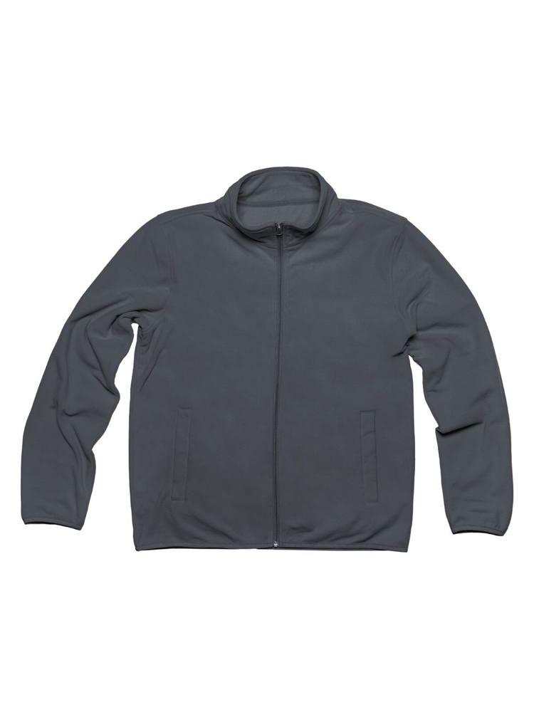 BS Niagara full zip fleece sweater, 160 gr/m² - Donkergrijs (PMS 7540C)