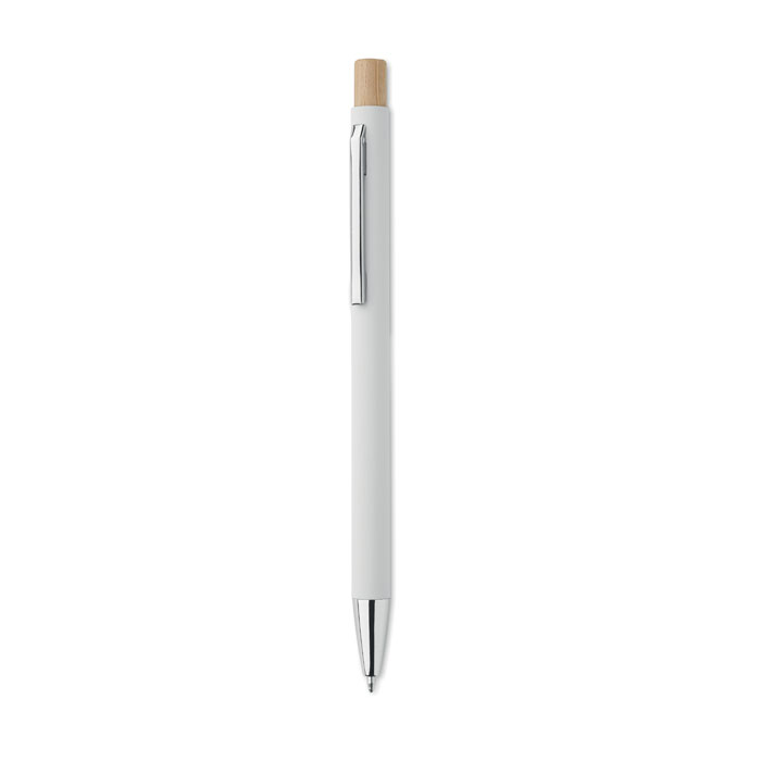 BERGAMO - Gerecyclede aluminium balpen - Wit