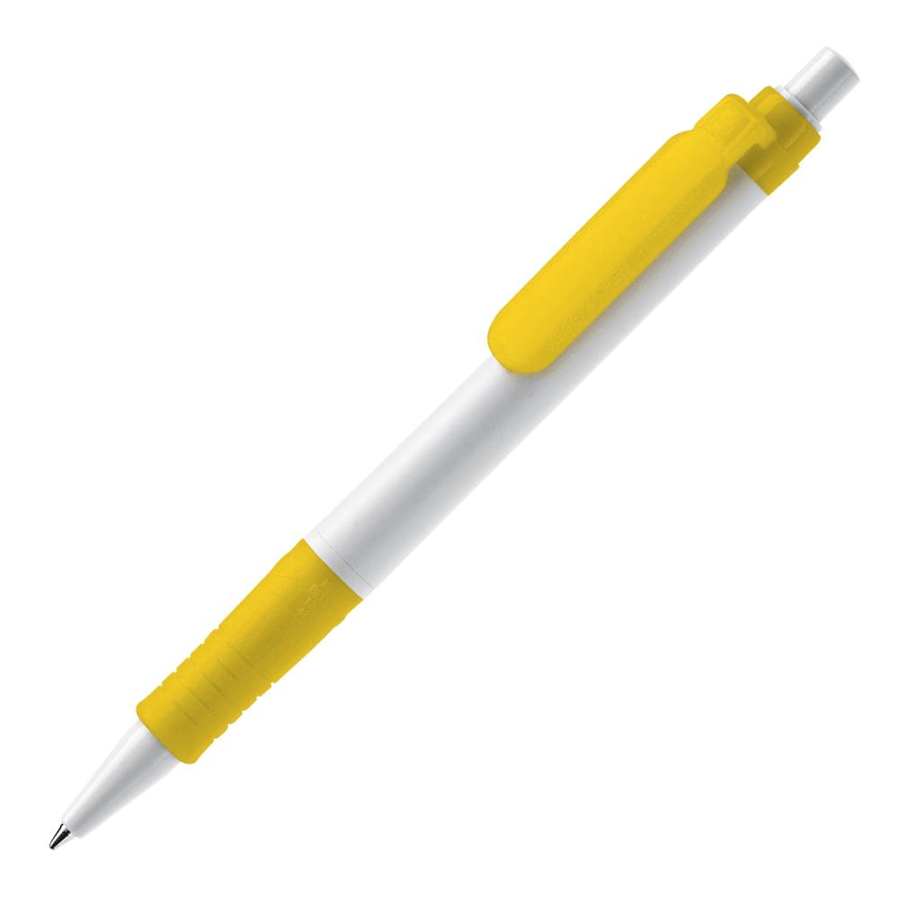 Balpen Vegetal Pen hardcolour - Wit / Geel