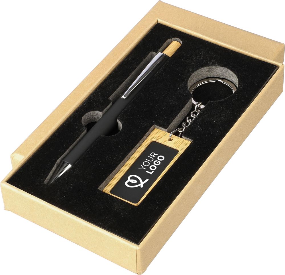 Cadeauset Zaid | Gerecycled | Balpen en sleutelhanger
