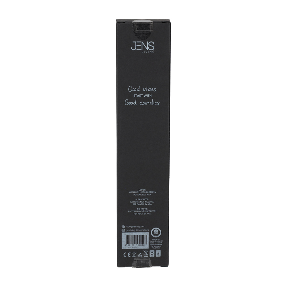JENS Living LED Dinerkaars Ribbel Grijs/Zwart /2