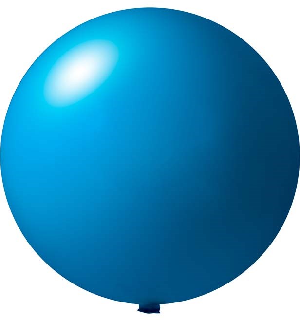 Reuzenballonnen bedrukt Ø 120 cm - Midden blauw (4450) Pastel (± PMS 3005)