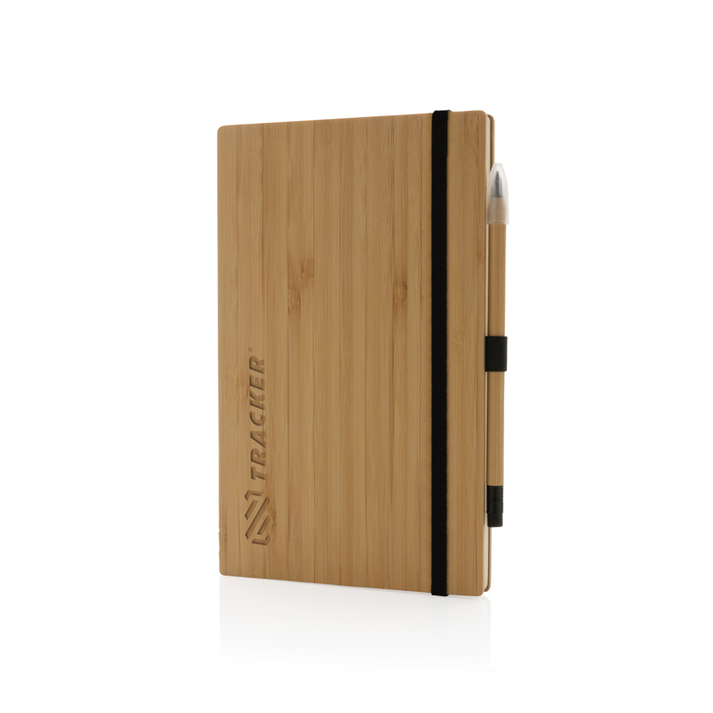 Bamboe notitieboek en infinity potlood set