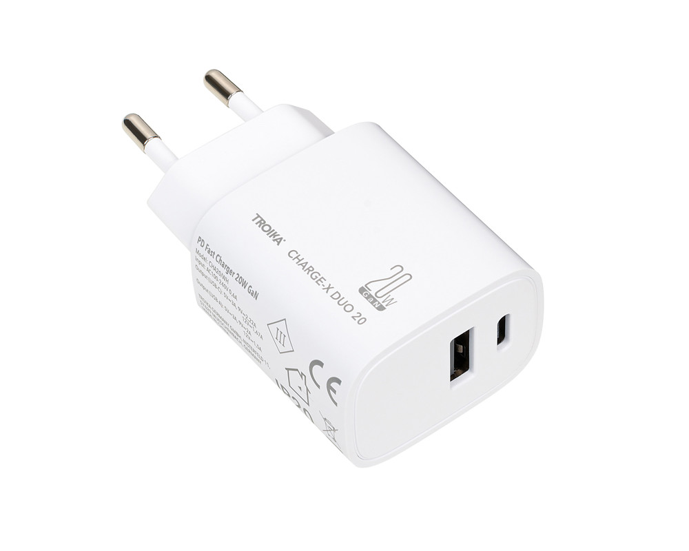 TROIKA Oplaadstekker CHARGE-X DUO 20