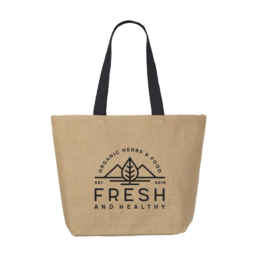 Elegance Bag jute shopper - Zwart