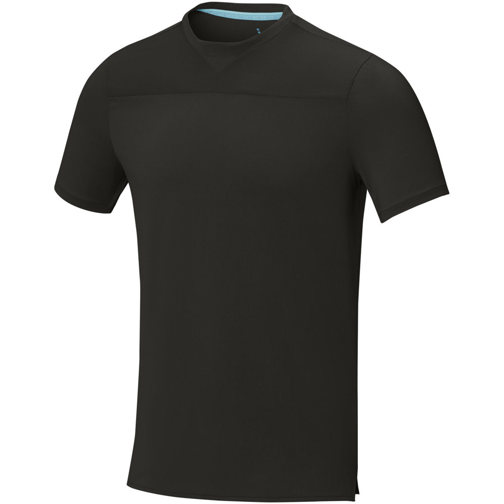 Borax 160 g/m² Heren T-shirt met korte mouwen, cool fit, GRS gerecycled - Zwart