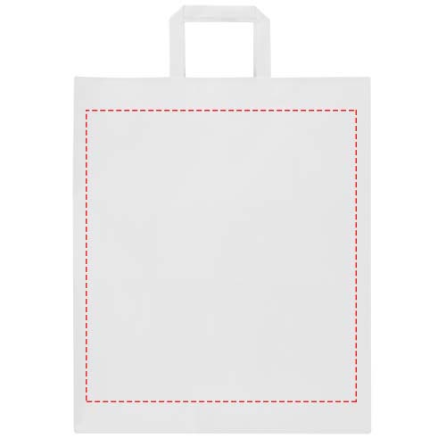 Kraft papieren tas 80–90 g/m² met platte handvatten – 32 x 17 x 39 cm