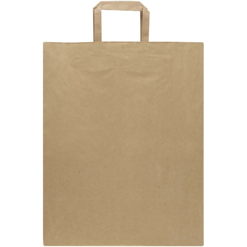Kraft papieren tas 80 g/m² met platte handvatten – 25 x 15 x 32 cm