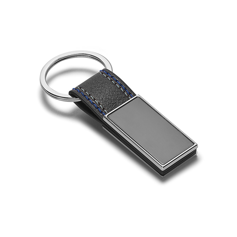 BALE. Sleutelhanger in metaal en PU - Royal Blauw
