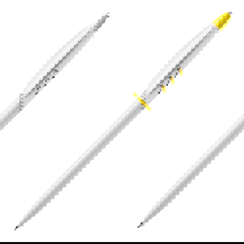 Balpen S30 hardcolour - Wit / Geel