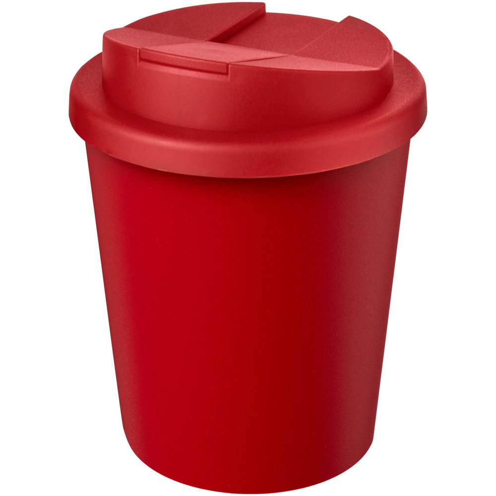 Americano® Espresso Eco 250 ml gerecyclede beker met knoeibestendig deksel - rood