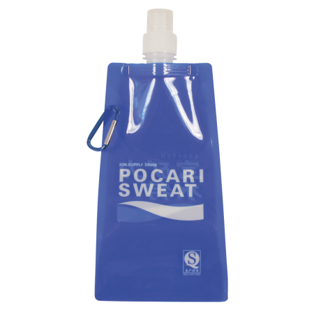 Waterzak met karabijn haak 500 ml leeg - donkerblauw