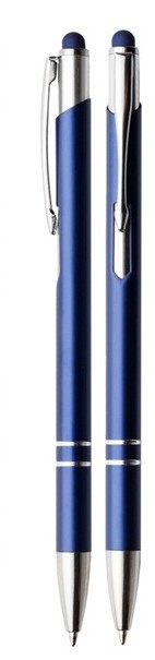 Aluminium touch-stylus balpen Limoges - Navyblauw