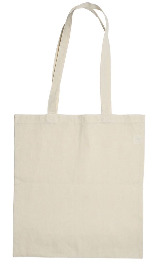 Biologisch katoenen tas met lange hengsels, 135 gr/m² - Naturel (Natural) / Naturel